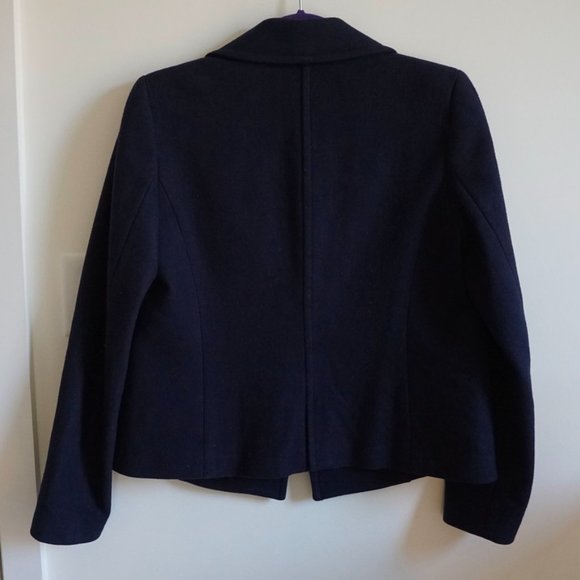 Juicy Couture Navy Wool-Blend Peacoat Size M - Picture 2 of 10